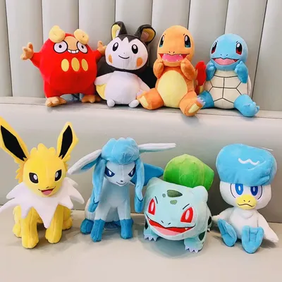 Stuffed Animals Plush Toy Espeon Quaxly Eevee Emolga Squirtle Darumaka Bulbasaur Charmander Anime