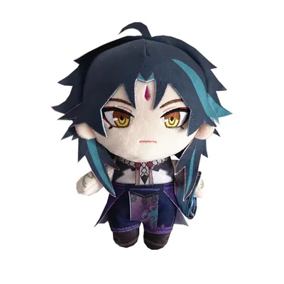 20cm Genshin Impact Xiao Plush Dolls With Clothes Soft Cute Doll Toys Cosplay Game Accessories Gift