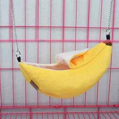 Animals Design Pet Banana Hamster Rat Hammock Cage House Nest Hamster Warm House Small Animal