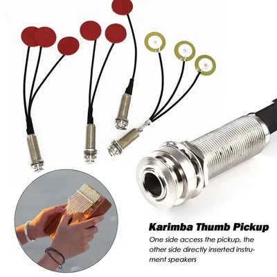 3 Transducer Pickups End Pin Jack Musical instrument pickup Acoustic Guitar Patch Ethnic Instrument