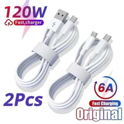 1-2Pcs USB C to Type C Cable 5A PD Fast Charging Data Wire Cord for Huawei P30 Pro Xiaomi 13 12