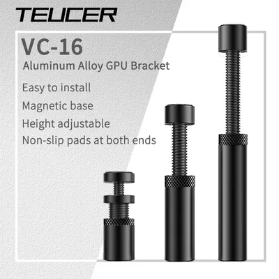 TEUCER VC-16 Graphics Card GPU Holder Vertical Telescopic Rotating Stand Magnetic Bracket Video Card