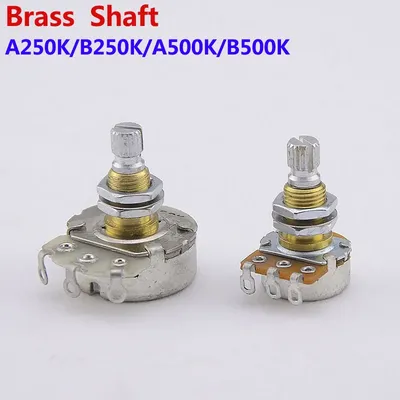 【Made in Korea】Alpha Brass Shaft Potentiometer(POT) For Electric Guitar Bass
