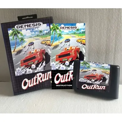 Hot Sale Out Run With US Box And Manual Book 16Bit MD Game Card For Sega MegaDrive Genesis Consoles