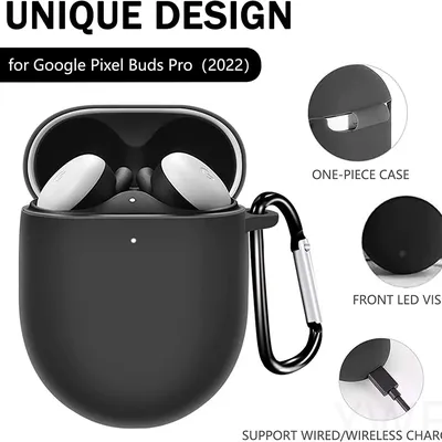 for Google Pixel Buds Pro Silicone Case Cover Earphone Case Designed for Google Pixel Buds Pro 2022 Case with keychain