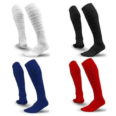 1Pair Football Socks Anti-slip Underfoot Athletic American Football Extra Long Padded Scrunch High