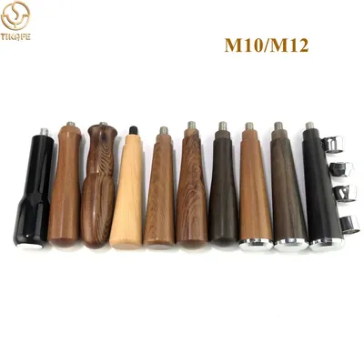 Semi-automatic Coffee Portafilter Handle, Solid Wooden Handle for Barista, Espresso Machine, DIY, M10, M12