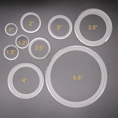 2pcs Acrylic Car White Clear Audio Speaker Spacer Ring Adaptor 1/1.2/1.5/2/2.5/3/3.5/4/6.5Inch Mounting Spacer Plate
