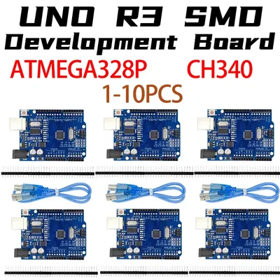 UNO R3 Development Board ATMEGA328P CH340G Compatible For Arduino with Cable R3/R4 UNO Proto Shield