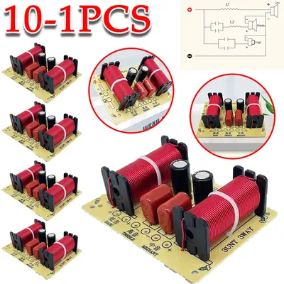 1-10pcs 3 Way Audio Speaker 150W Crossover Circuit Treble Midrange Bass Module Audio Speaker