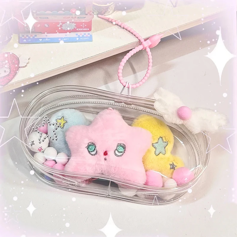 Clear Doll Pouch NCT Wish Popchu Wichu star Pendant 18CM Transparent Outdoor Plush Doll Bag For Nendoroid Figure Anime DIY Toys