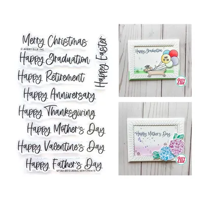 Classic Sentiments Happy Day New May 2023 Clear Stamps for Paper Making Scrapbooking Embossing