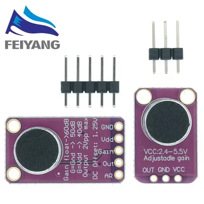 MAX9814 Microphone AGC Amplifier Board Sound sensor Module Auto Gain Control Attack for Arduino MAX4466 PCB Board Diy Kit