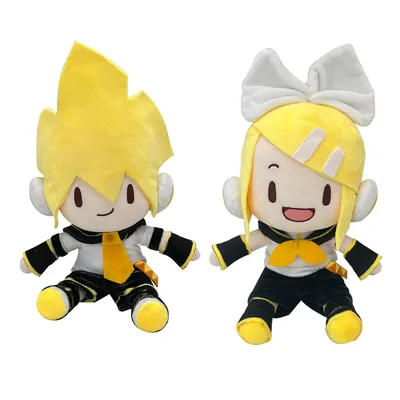 28CM 2024 New Anime Hatsune Miku Kagamine Rin Len Q version Kawaii Action Figure high quality Model Doll Plush Toys Gifts