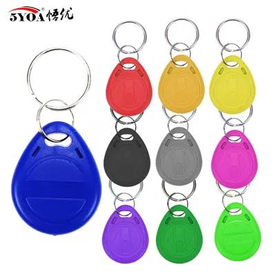 10pcs 125KHz T5577 Keyfobs Rewritable Duplicate Tag 5200 Proximity Copy Access Card ID Token Ring