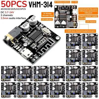 VHM-314 Bluetooth Audio Receiver Board Wireless Stereo Music Module Bluetooth-Compatible5.0 MP3