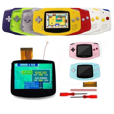 Newest GBA V5 IPS 3.0" Pre-Laminated Easy Install Drop-in Replacements HD Screen for Gameboy Avance New Housing Shell