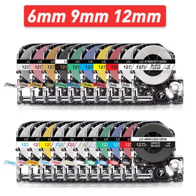 1pcs Compatible Epson Label Tape SS12KW SS9KW SS6KW SS18KW SS24KW use for EPSON LW-300 LW-400
