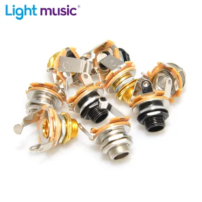 10pcs Electric Guitar Input Jack For Electric Guitar & Bass Guitar 1/4"" (6.35mm) Mono Jack Socket