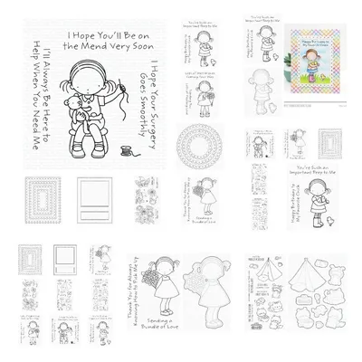 Lace Strip Cover-Up Stamp and Dies 2024 New Arrival Healing Love Scrapbooking Supplies Cutting Dies