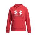 Under Armour Women's Rival Fleece Big Logo Hoodie (Size XXL) Red Solstice/White, Cotton,Polyester