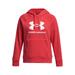 Under Armour Women's Rival Fleece Big Logo Hoodie (Size M) Red Solstice/White, Cotton,Polyester