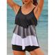 Maillots de Bain Tankini 2 pièces Maillot de bain Femme Bloc de couleur Maillots de bain Vacances