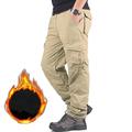 Homme Pantalon Cargo Pantalon en molleton Pantalon de travail Poche Multi poche Taille haute Couleur Pleine Vestimentaire Extérieur Mollet Extérieur Casual Classique Grand et grand Ample Noir Vert