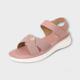 Femme Sandales Bohème Sandales de Sport Chaussures de confort Extérieur Boucle Talon Plat Vacances Décontractées Confort Cuir microbien Scotch Magique Noir Rose Beige