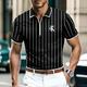 Homme POLO Polo à revers Polo zippé Tee Shirt Golf Rayé Imprimés Photos Poker Col rabattu Noir Bleu Vert foncé Marron Vert Extérieur Plein Air Manches courtes Imprimer Zippé Vêtement Tenue Mode