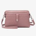 Femme Sac bandoulière Sac d'épaule Sac hobo Cuir végétalien Bureau du quotidien Vacances Fermeture Grande Capacité Multi-portage Tissé F033#Vin Rouge F033# Lotus Violet F033#beige