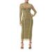 Shailene Long Sleeve Turtleneck Mesh Dress - Green - AFRM Dresses
