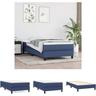 The Living Store Bettgestell Blau 90x200 cm Stoff - Betten & Bettgestelle - Blau