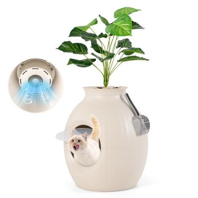 Costway Smart Plant Cat Litter Box with Electronic...