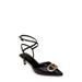 Paige Ankle Strap Pointed Toe Kitten Heel Pump