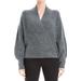 Blouson Sleeve Wrap Sweater