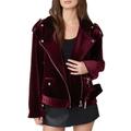 Stretch Velvet Moto Jacket