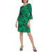 Camille Floral Bell Sleeve Jersey Shift Dress