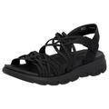 Sandale RIEKER EVOLUTION Gr. 41, schwarz Damen Schuhe Sandalen Sommerschuh, Sandalette, mit Stretchriemchen und Klettverschluss