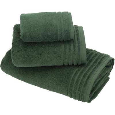 Handtuch Set VOSSEN "Vienna Style Supersoft Set", grün (evergrün), 3 St., 1xGästehandtuch 30/50-1xHandtuch 50/100-1xBadetuch 67/140 1 Gästehandtuch (30x50cm), 1 Handtuch (50x100cm), 1 Badetuch (67x140cm), Walkfrottier, Walkfrottier, Baumwolle,... Image