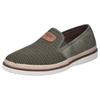Slipper RIEKER, Herren, Gr. 45, grün (oliv, braun), Lederimitat, Textil, casual, Schuhe, Espadrilles, Sommerschuh, Schlupfschuh mit gepolsterter Innensohle