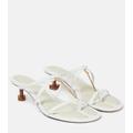 White Le Chouchou 'les Sandales Basses Pralu' Heeled Sandals