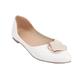 Per donna Ballerine Scarpe sexy Scarpe comfort Ufficio Giornaliero Piatto Appuntite Elegante Lavoro Similpelle Mocassino Nero Bianco