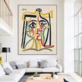 Pablo Picasso oil painting Handmade Pablo Picasso Tete de femme Oil Painting Hand Painted Vertical Famous Pablo Picasso People Vintage Modern painting