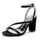 Damen Hochzeit Schuhe Sandalen Geschenke zum Valentinstag Blockabsatz Sandalen Party Hochzeitssandalen Brautschuhe Brautjungfernschuhe Blockabsatz Offene Spitze Elegant Minimalismus Satin