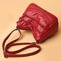Damen Tragetasche Schultertasche PU-Leder Outdoor Täglich Reißverschluss Feste Farbe Schwarz Rote Braun