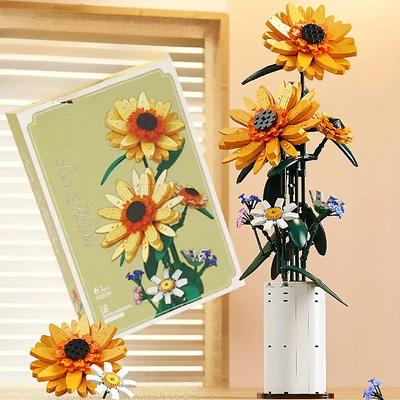 Women's Day Gifts 821pcs Sunflower Bouquet Puzzle Model Building Blocks Gifts For Girls for her Mother's Day Gifts for MoM