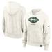 Women's Nike Cream New York Jets Gym Retro Pullover Hoodie