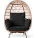 HIGEMZ Wicker Indoor Outdoor Egg Chair w/ Stand | 56 H x 40 W x 24 D in | Wayfair H094YZZBMX