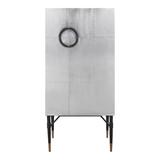 ACME Furniture Yoela 32" Bar Cabinet Metal in Brown/Gray/Yellow | 65 H x 32 W x 21 D in | Wayfair AC01996